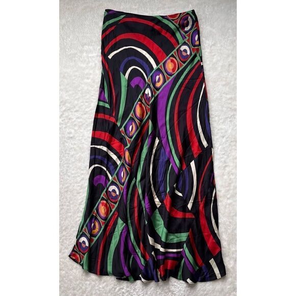 NWT Zara Blogger’s Favorite Printed Silk Effect Maxi Skirt, Size Small - Picture 12 of 14